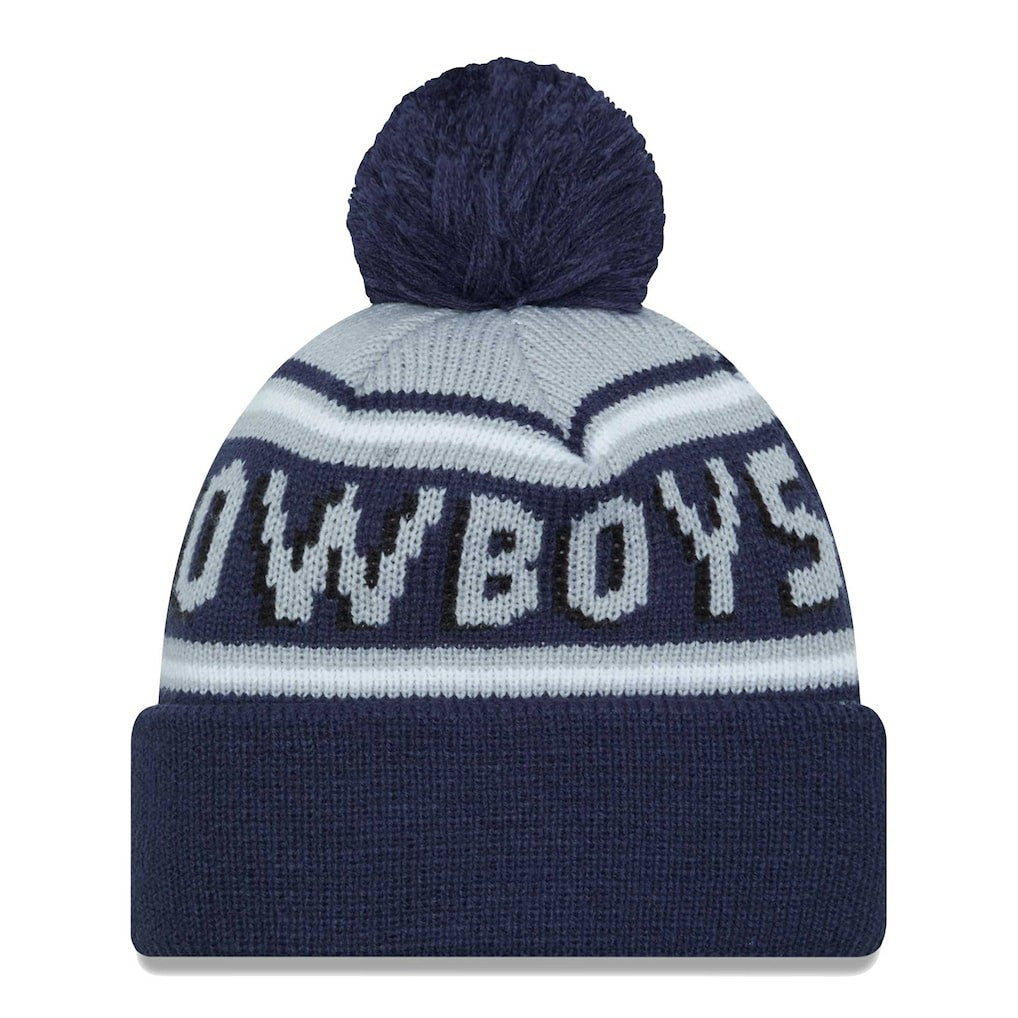 Dallas Cowboys New Era Main Cuffed Knit Hat with Pom