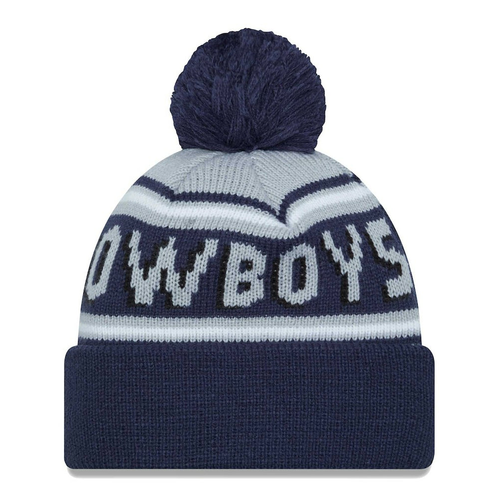 Dallas Cowboys New Era Main Cuffed Knit Hat with Pom