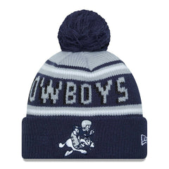 Dallas Cowboys New Era Youth Gridiron Classics Main Cuffed Knit Hat with Pom