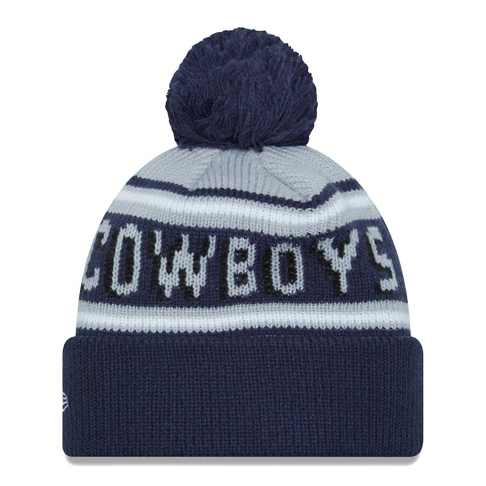 Dallas Cowboys New Era Youth Gridiron Classics Main Cuffed Knit Hat with Pom