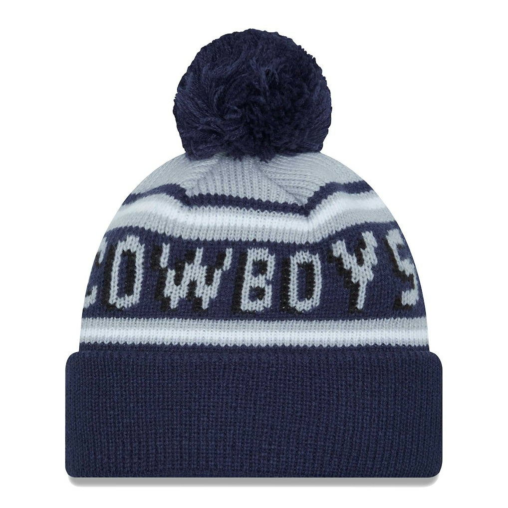 Dallas Cowboys New Era Youth Main Cuffed Knit Hat with Pom