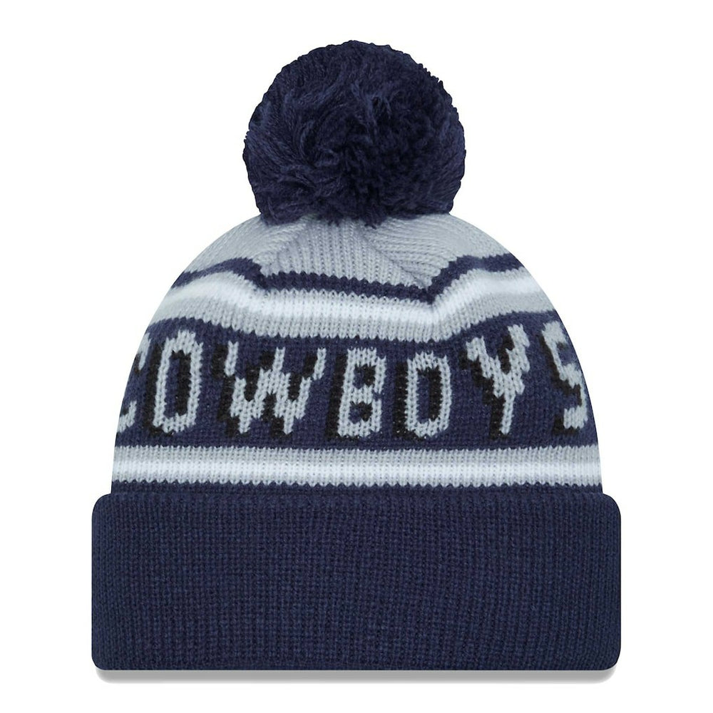 Dallas Cowboys New Era Youth Main Cuffed Knit Hat with Pom