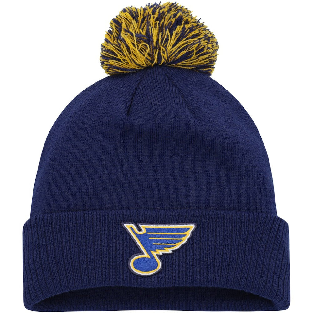 St. Louis Blues adidas COLD.RDY Cuffed Knit Hat with Pom On Sale