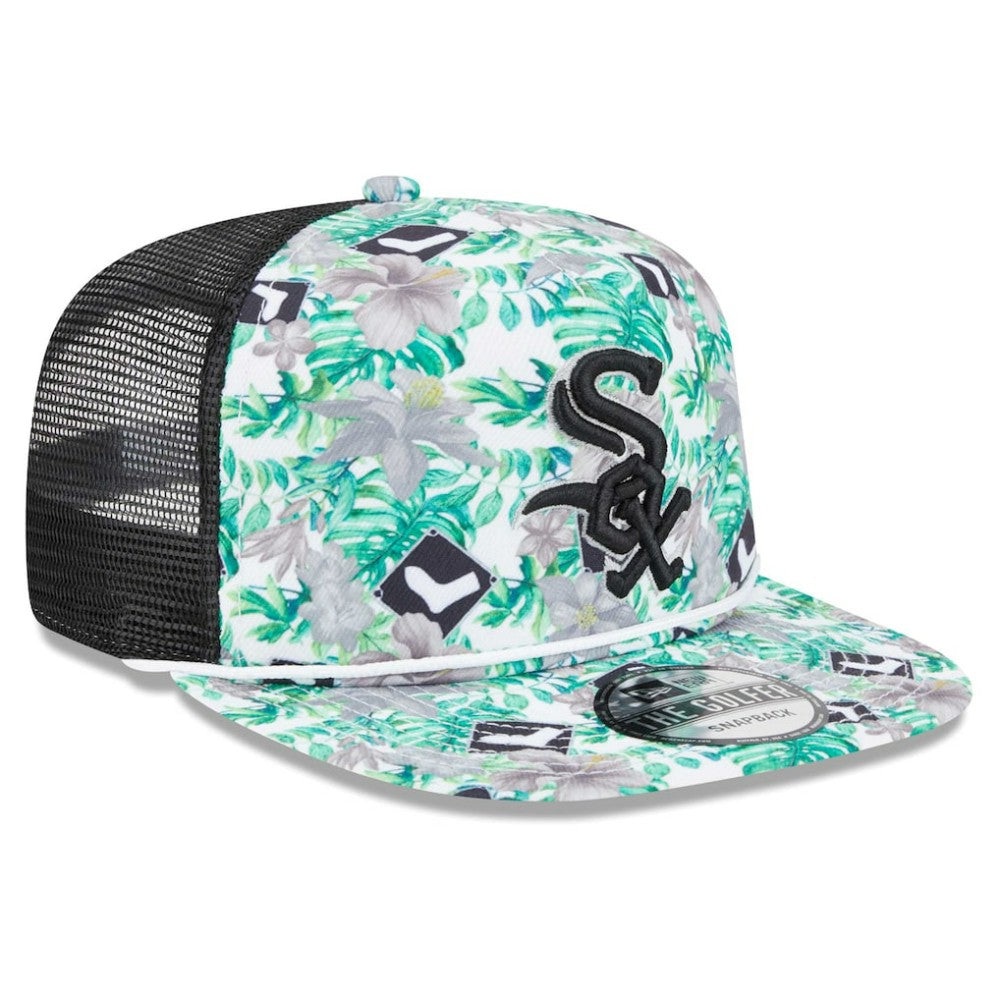 Chicago White Sox New Era Tropic Floral Golfer Lightly Structured Snapback Hat | MLB For sale