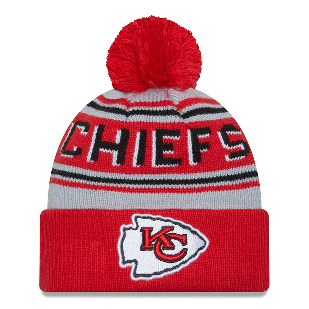 Kansas City Chiefs New Era Main Cuffed Knit Hat with Pom