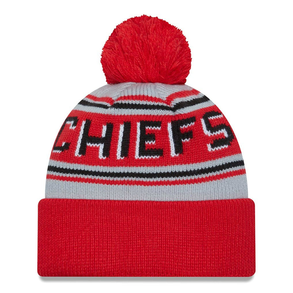 Kansas City Chiefs New Era Main Cuffed Knit Hat with Pom