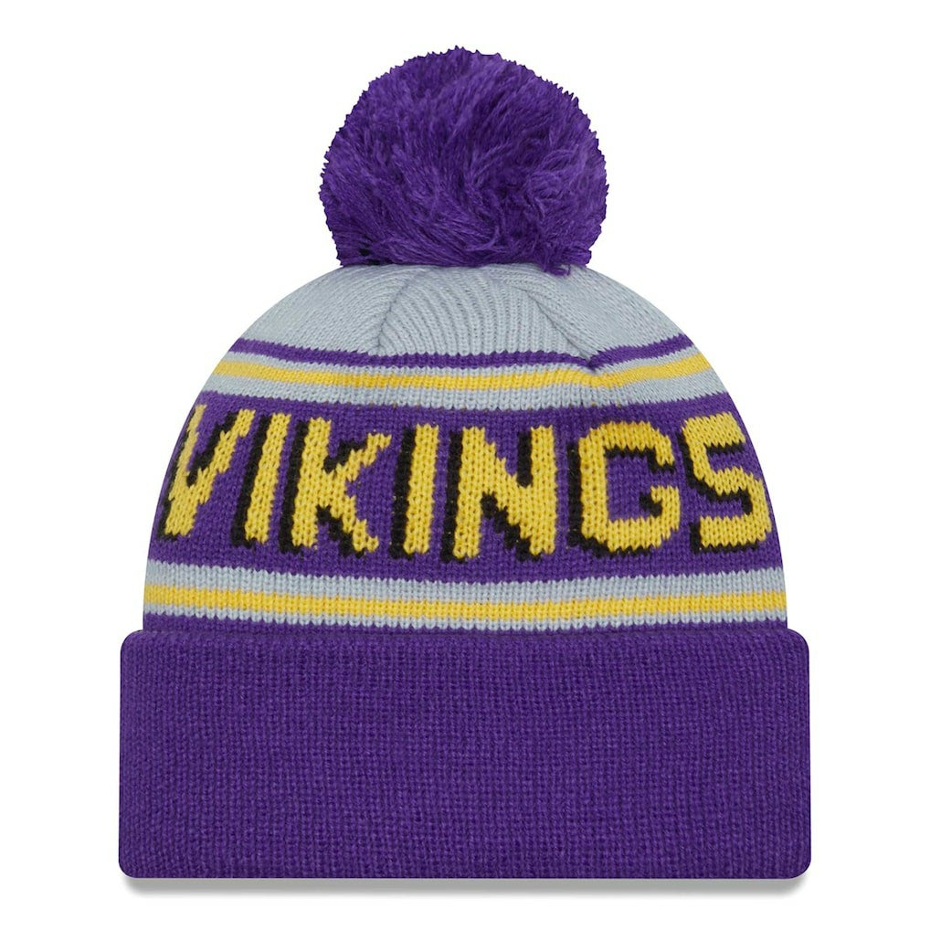 Minnesota Vikings New Era Main Cuffed Knit Hat with Pom