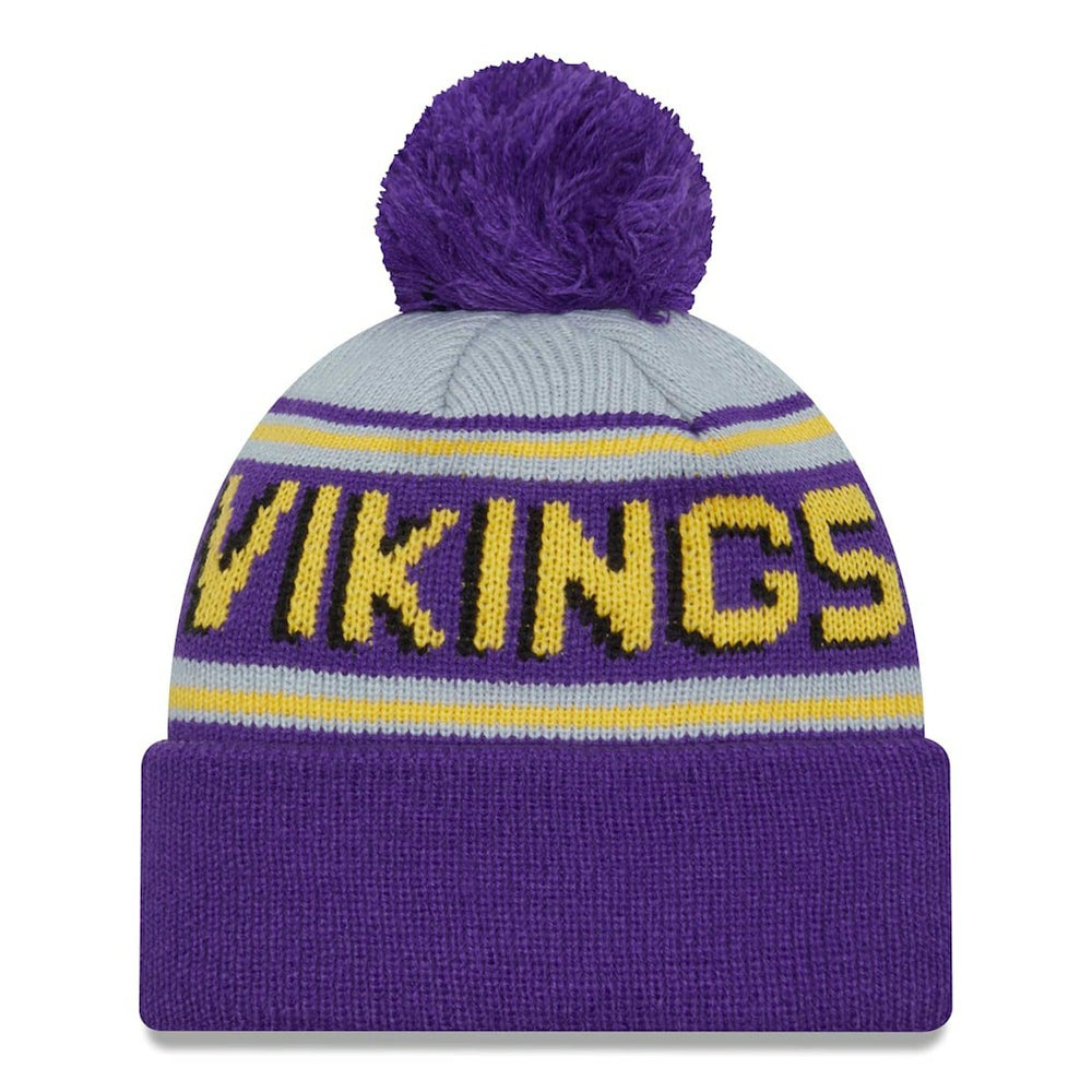 Minnesota Vikings New Era Main Cuffed Knit Hat with Pom