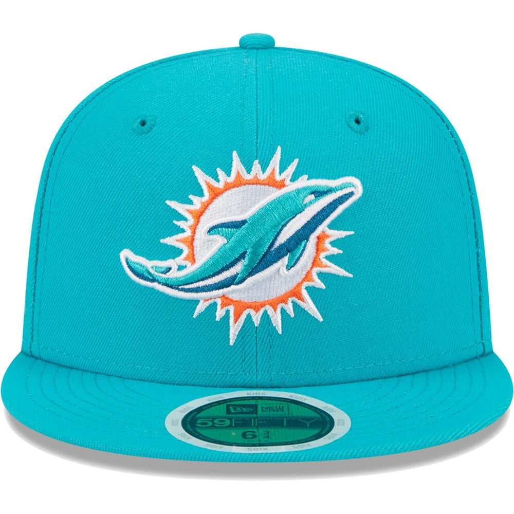 Miami Dolphins New Era Youth Main 59FIFTY Fitted Hat