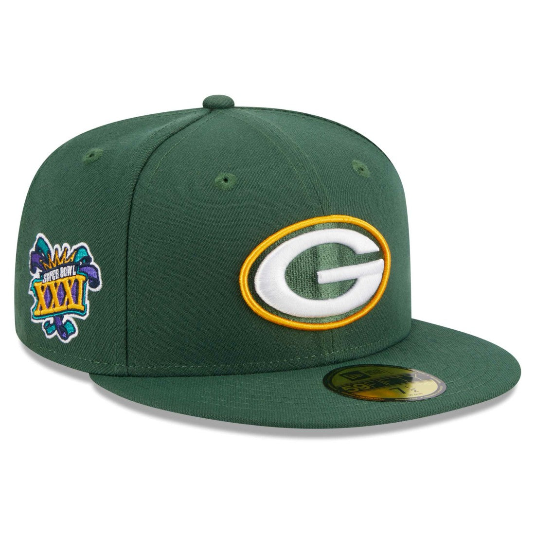 Green Bay Packers New Era Main Patch 59FIFTY Fitted Hat