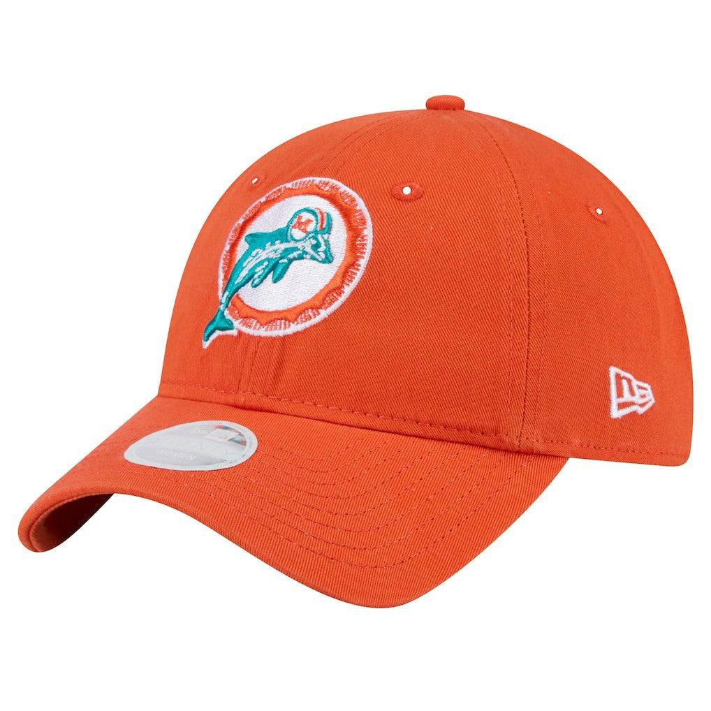 Miami Dolphins New Era Women's Throwback Main Core Classic 2.0 9TWENTY Adjustable Hat