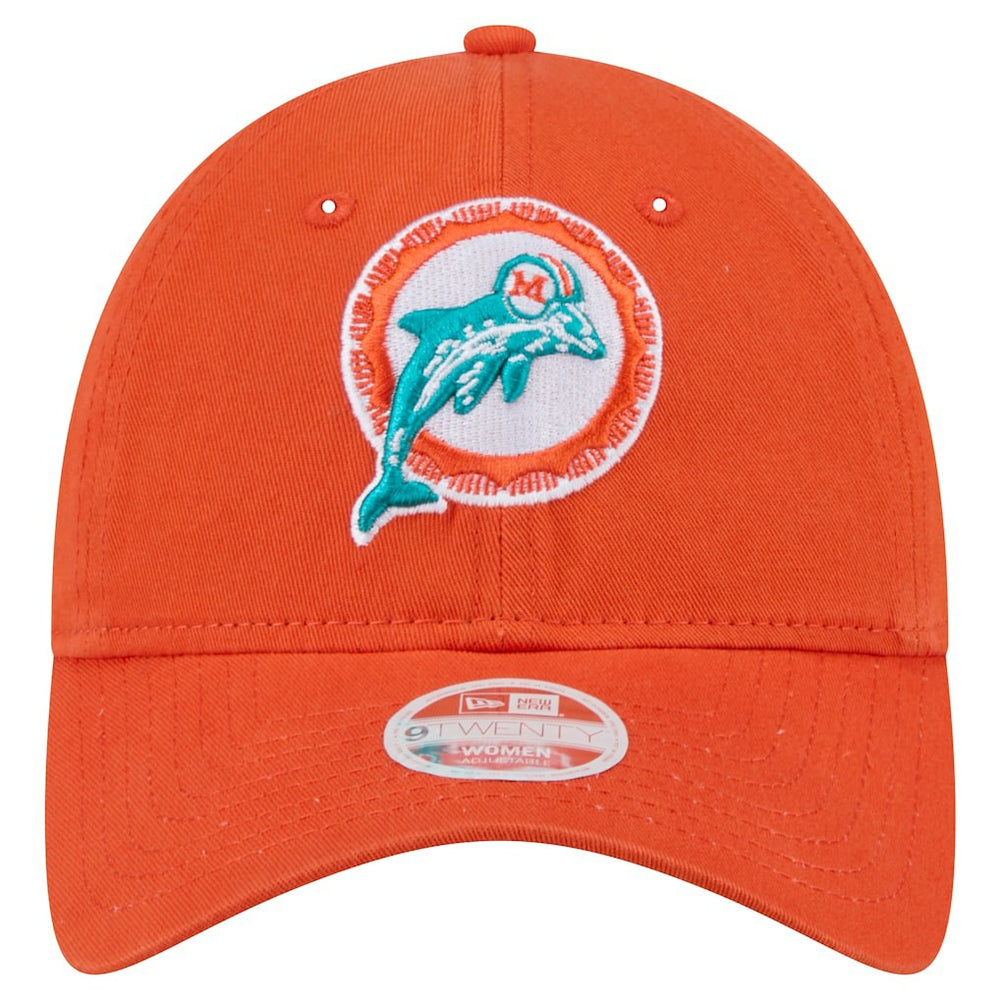 Miami Dolphins New Era Women's Throwback Main Core Classic 2.0 9TWENTY Adjustable Hat