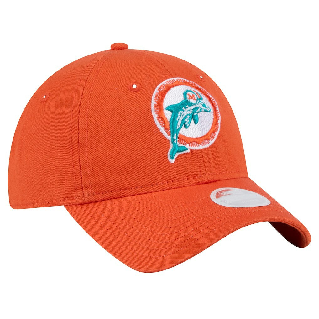 Miami Dolphins New Era Women's Throwback Main Core Classic 2.0 9TWENTY Adjustable Hat