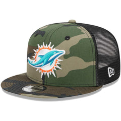 Miami Dolphins New Era Youth Main Trucker 9FIFTY Snapback Hat