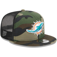 Miami Dolphins New Era Youth Main Trucker 9FIFTY Snapback Hat