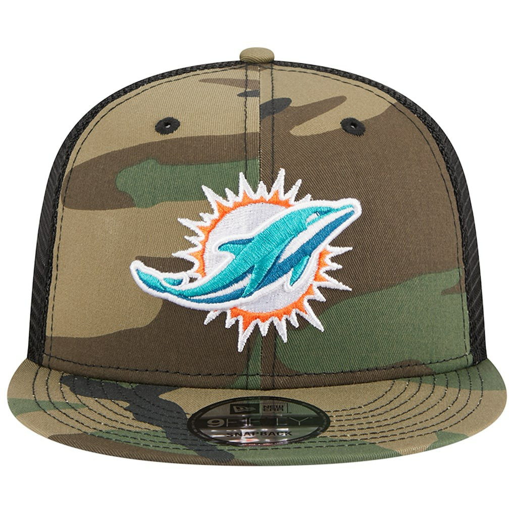 Miami Dolphins New Era Main Trucker 9FIFTY Snapback Hat