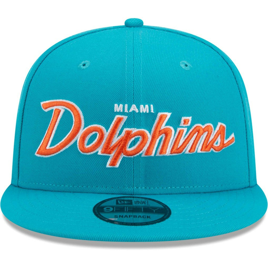 Miami Dolphins New Era Main Script 9FIFTY Snapback Hat