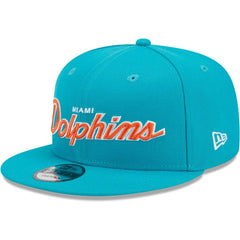 Miami Dolphins New Era Main Script 9FIFTY Snapback Hat