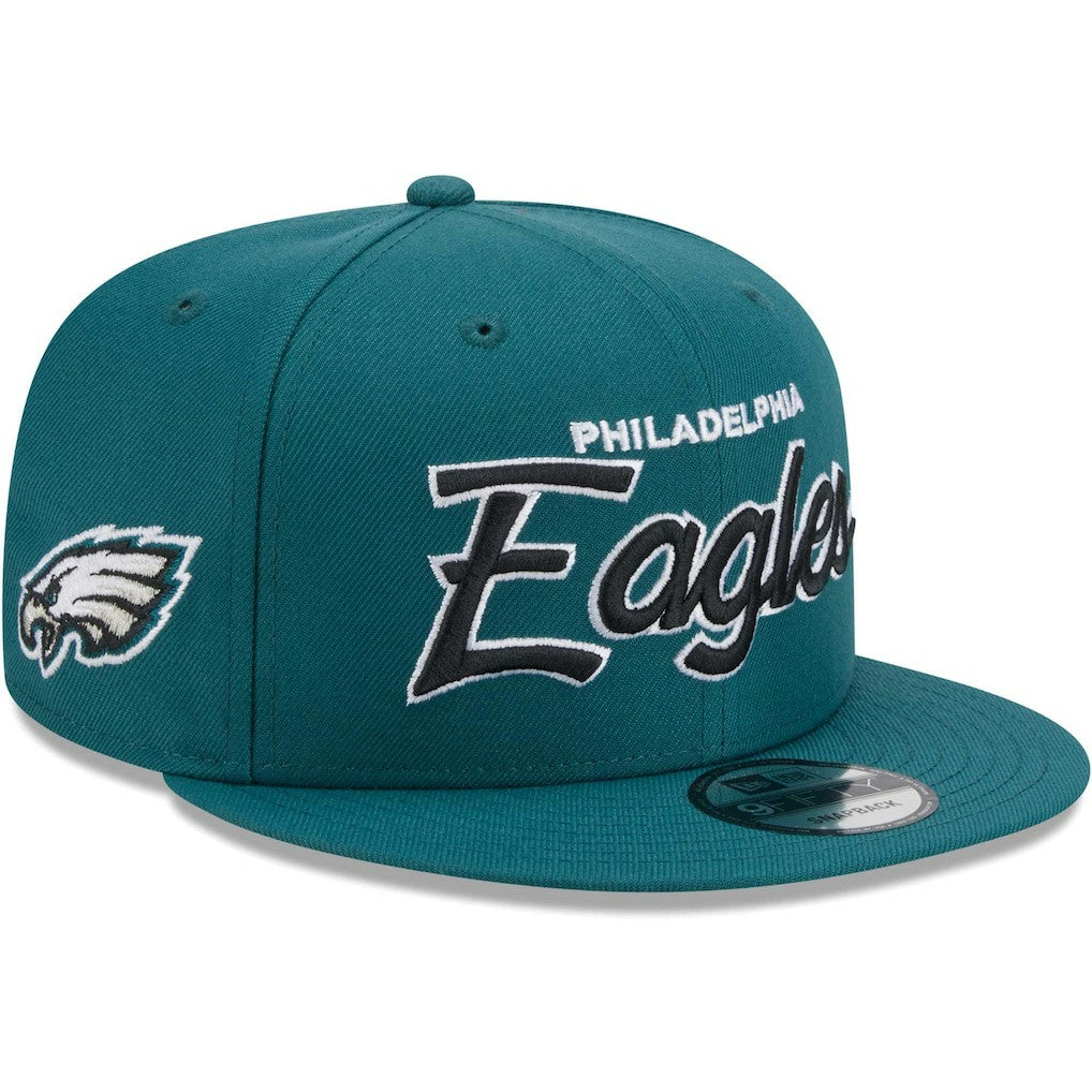 Philadelphia Eagles New Era Main Script 9FIFTY Snapback Hat