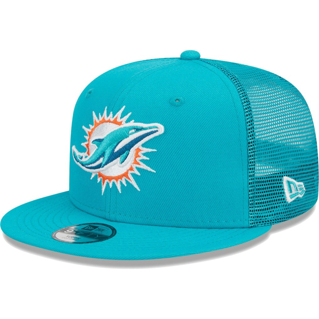 Miami Dolphins New Era Youth Main Trucker 9FIFTY Snapback Hat