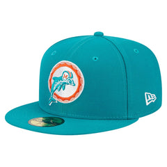 Miami Dolphins New Era Throwback Main 59FIFTY Fitted Hat