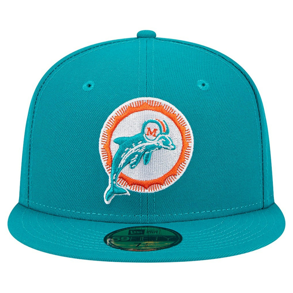 Miami Dolphins New Era Throwback Main 59FIFTY Fitted Hat