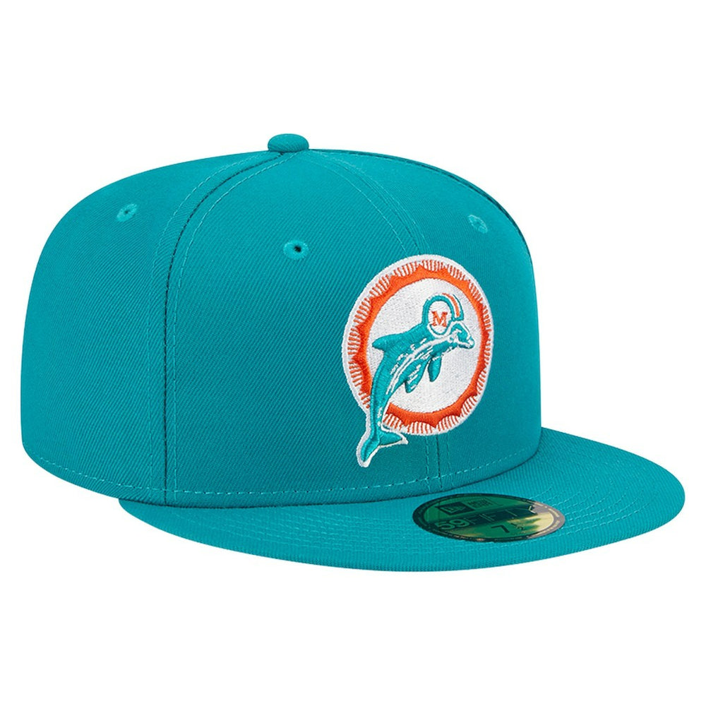 Miami Dolphins New Era Throwback Main 59FIFTY Fitted Hat