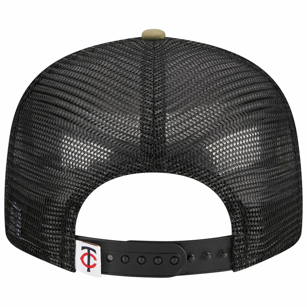 Minnesota Twins New Era Woodland Camo Trucker 9FIFTY Snapback Hat | MLB On Sale