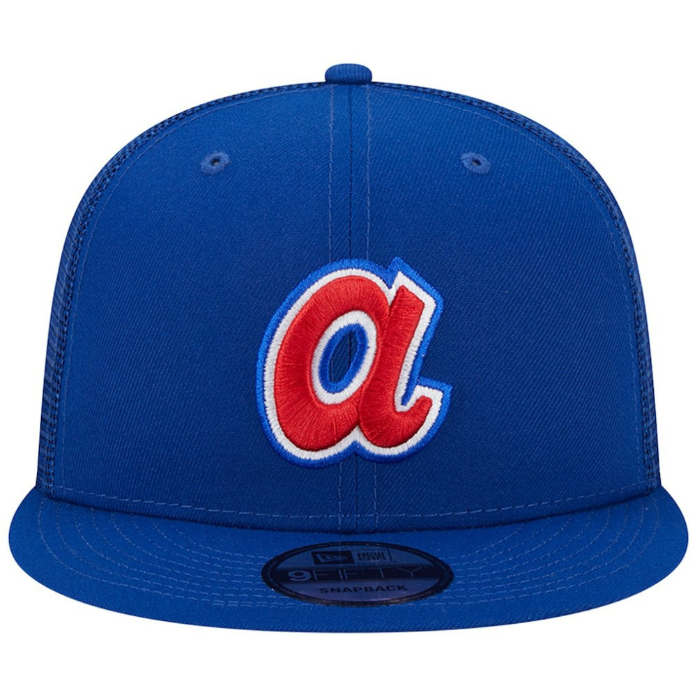 Atlanta Braves New Era Cooperstown Collection Team Color Trucker 9FIFTY Snapback Hat | MLB On Sale