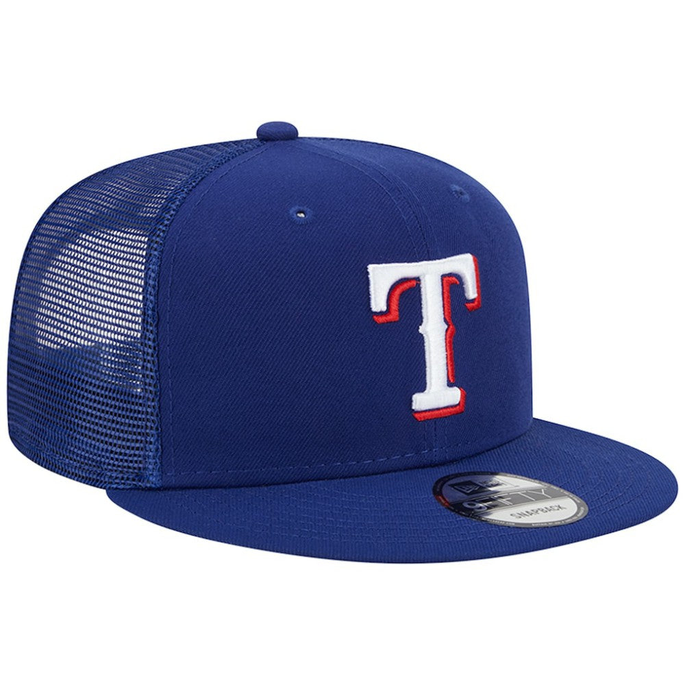 Texas Rangers New Era Team Color Trucker 9FIFTY Snapback Hat | MLB Shop