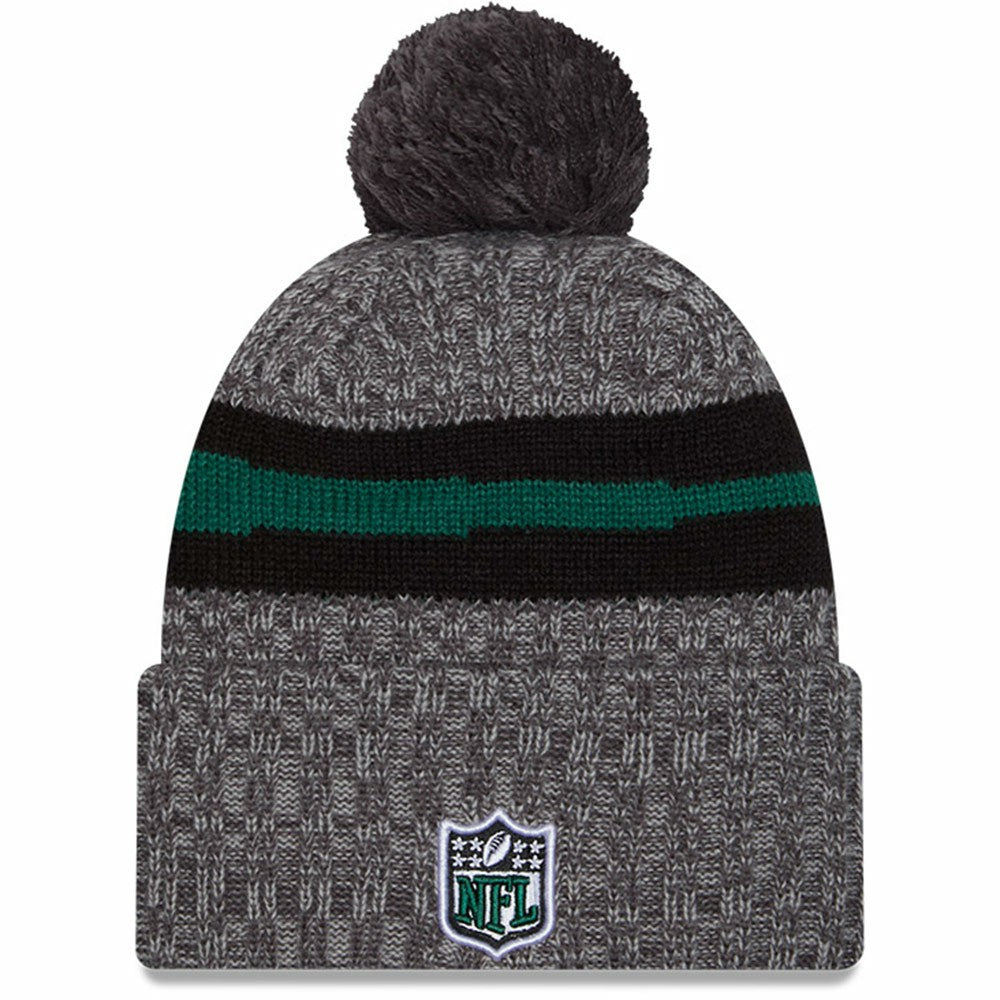 New York Jets New Era 2023 Sideline Sport Cuffed Pom Knit Hat