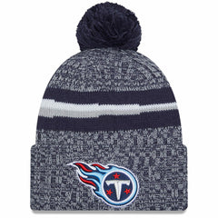 Tennessee Titans New Era Youth 2023 Sideline Cuffed Knit Hat With Pom