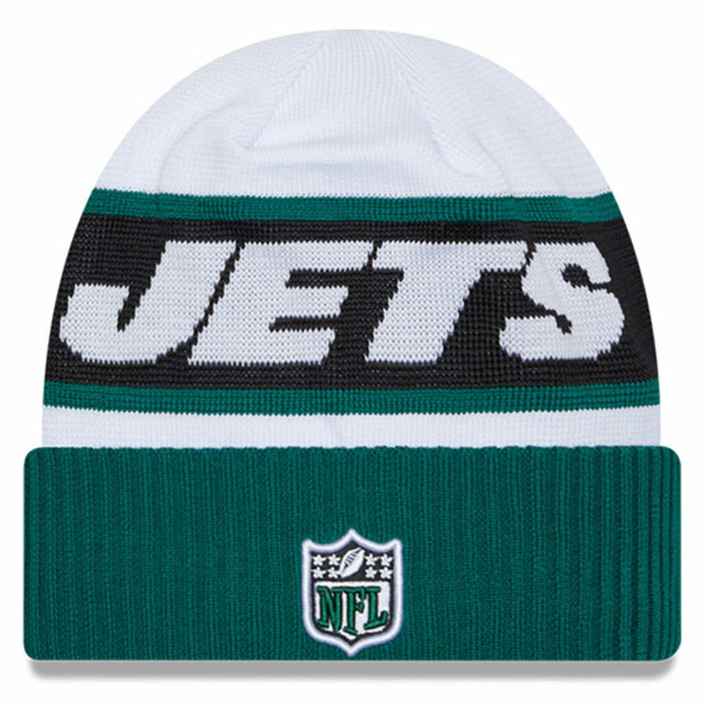 New York Jets New Era 2023 Sideline Tech Cuffed Knit Hat