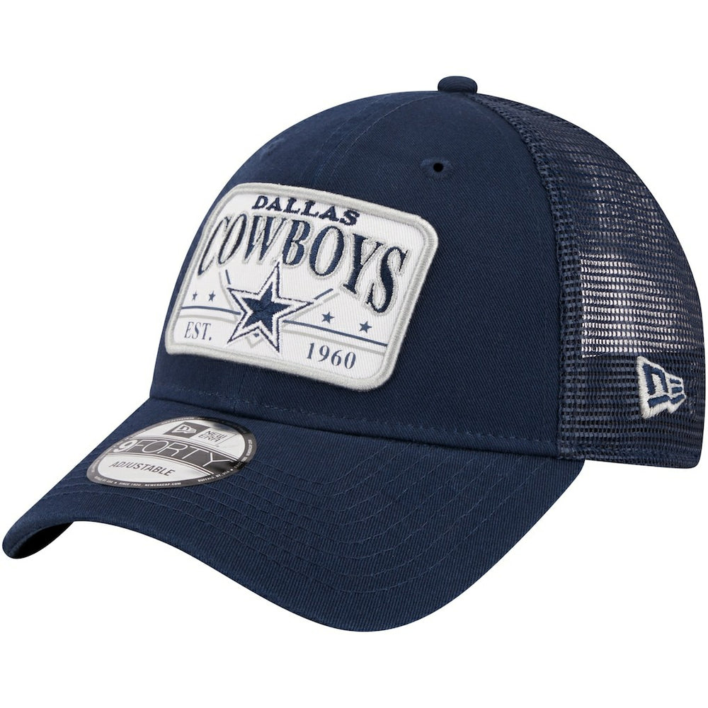 Dallas Cowboys New Era Plate 9FORTY Trucker Adjustable Hat