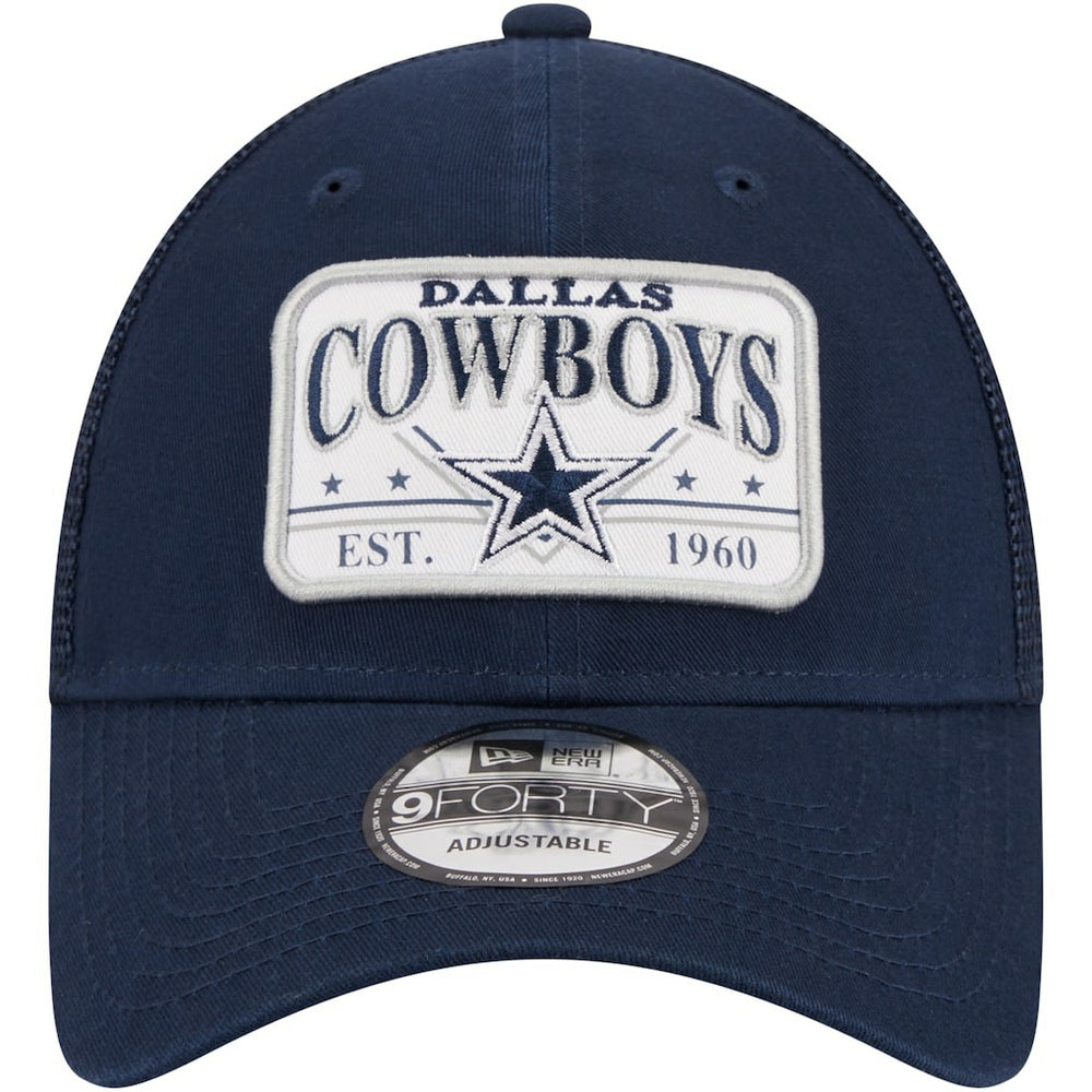 Dallas Cowboys New Era Plate 9FORTY Trucker Adjustable Hat