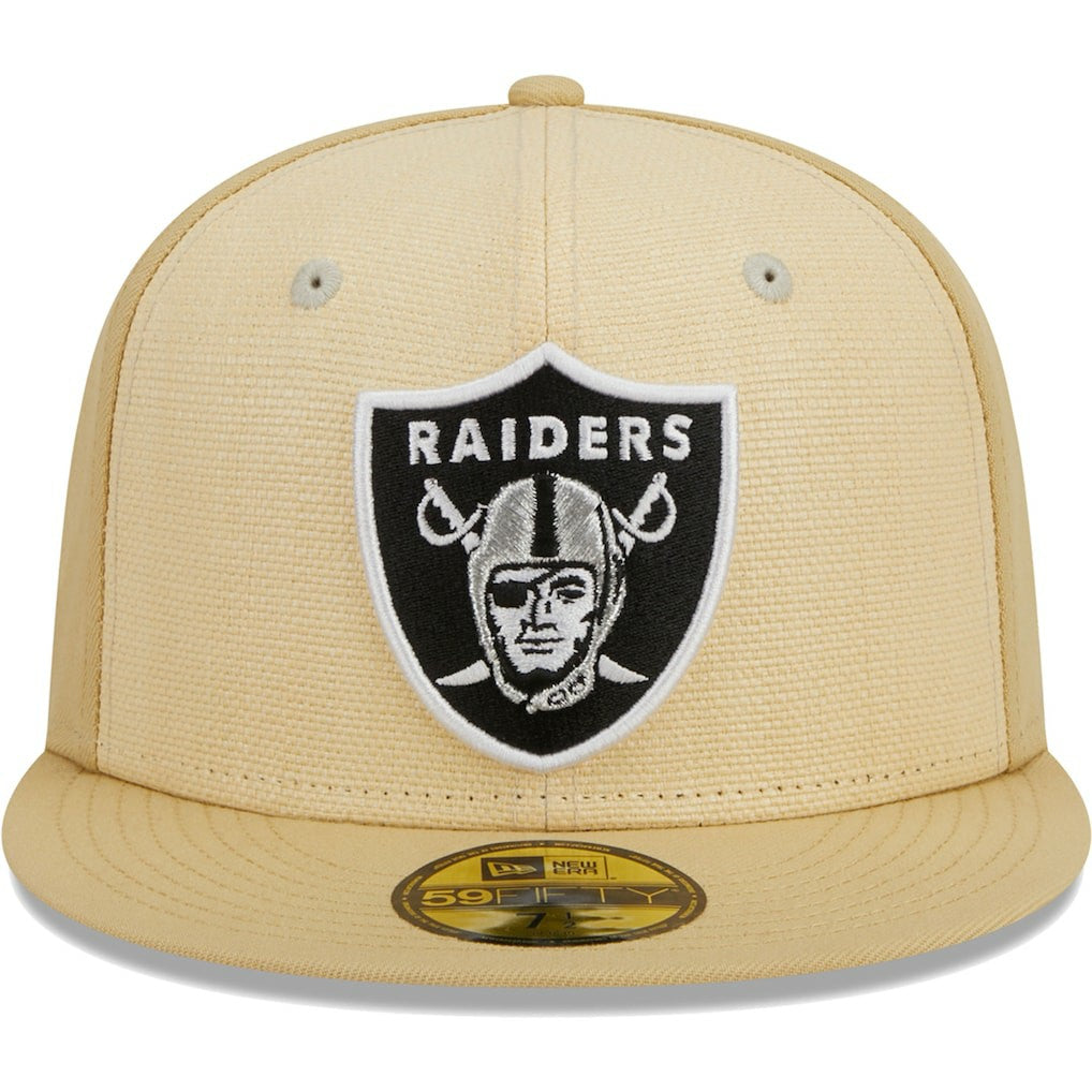 Las Vegas Raiders New Era Raffia Front 59FIFTY Fitted Hat
