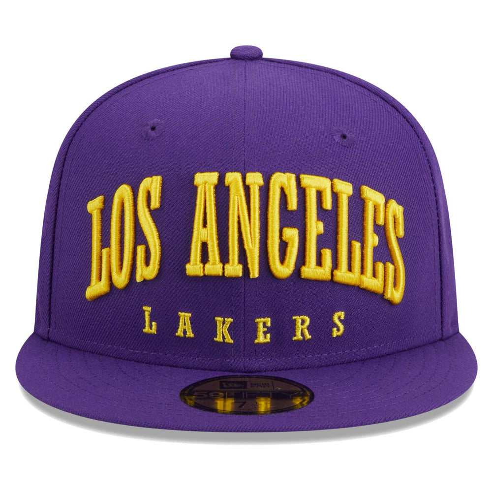 Los Angeles Lakers Big Arch Text 59FIFTY Fitted Hat Discount