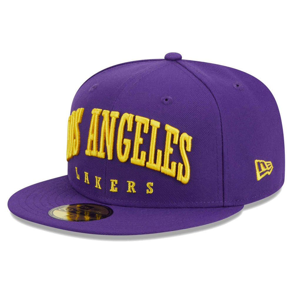 Los Angeles Lakers Big Arch Text 59FIFTY Fitted Hat Discount