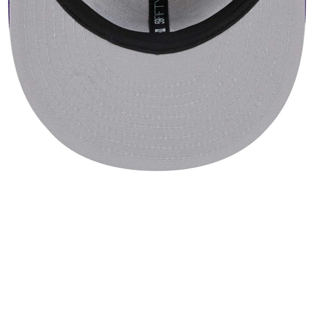 Los Angeles Lakers Throwback Satin 59FIFTY Fitted Hat Outlet