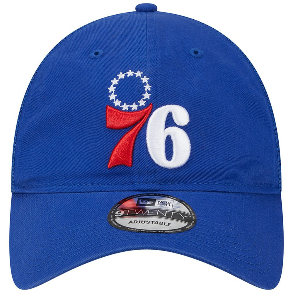 Philadelphia 76ers Distinct Side Patch Trucker 9TWENTY Adjustable Hat Discount
