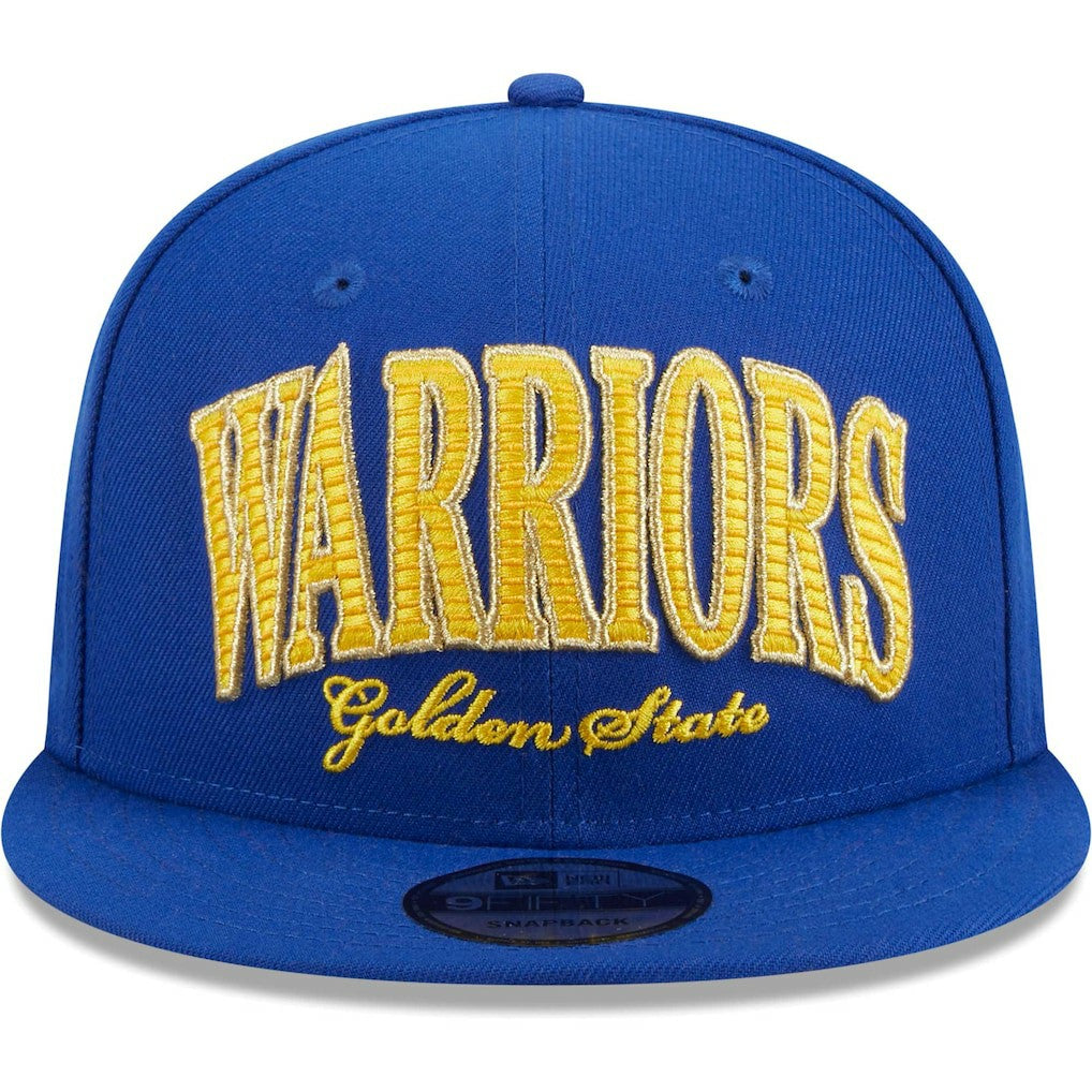 Golden State Warriors Golden Tall Text 9FIFTY Snapback Hat sale On Sale