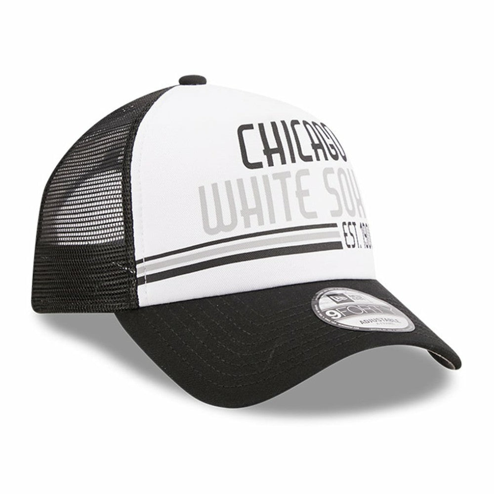 Chicago White Sox New Era Stacked A-Frame Trucker 9FORTY Adjustable Hat | MLB Sale