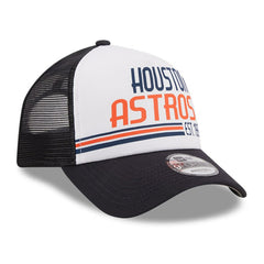 Houston Astros New Era Stacked A-Frame Trucker 9FORTY Adjustable Hat | MLB On Sale