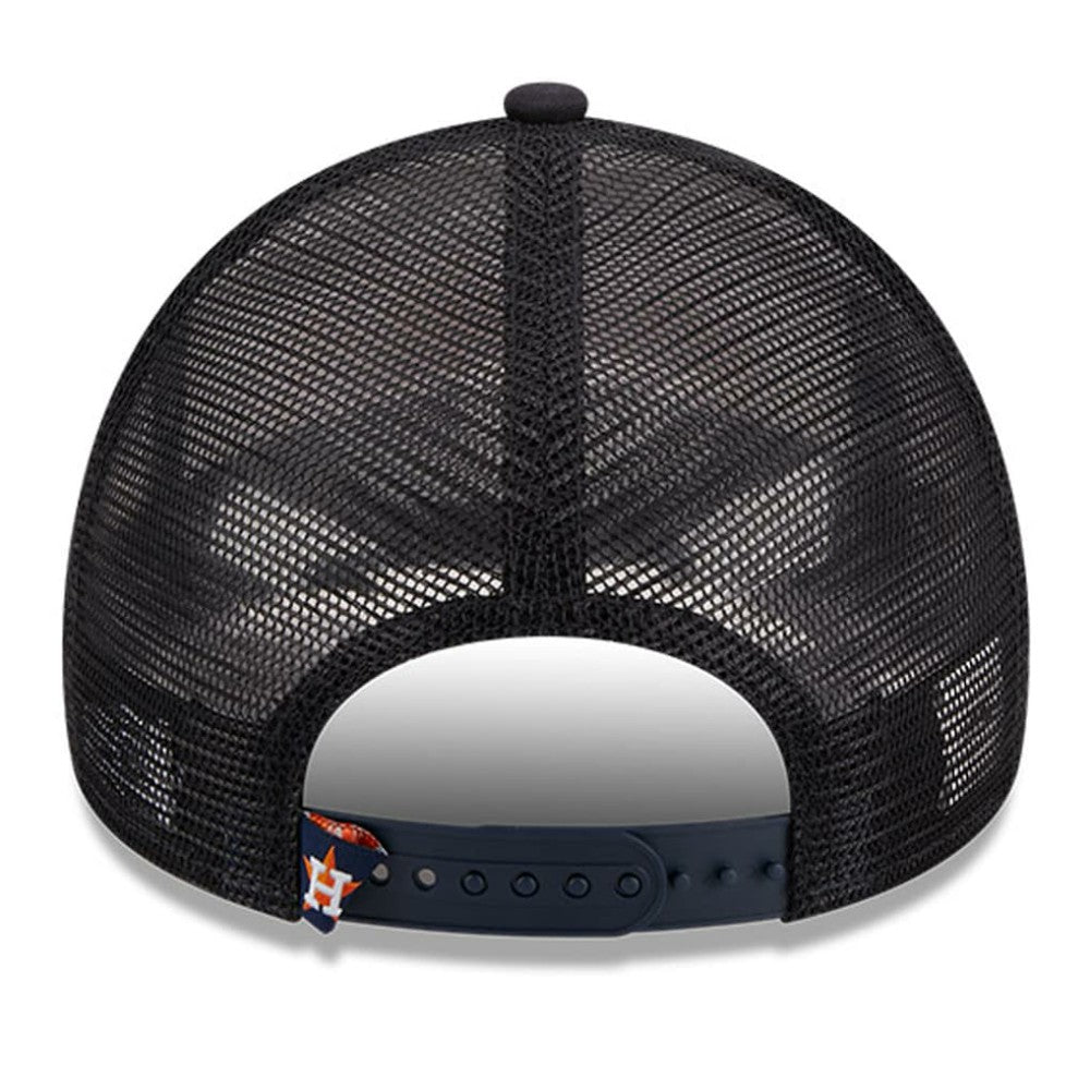 Houston Astros New Era Stacked A-Frame Trucker 9FORTY Adjustable Hat | MLB On Sale