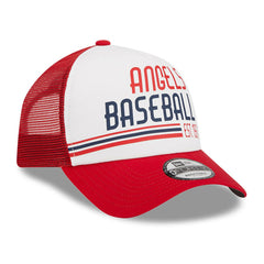 Los Angeles Angels New Era Stacked A-Frame Trucker 9FORTY Adjustable Hat | MLB Sale