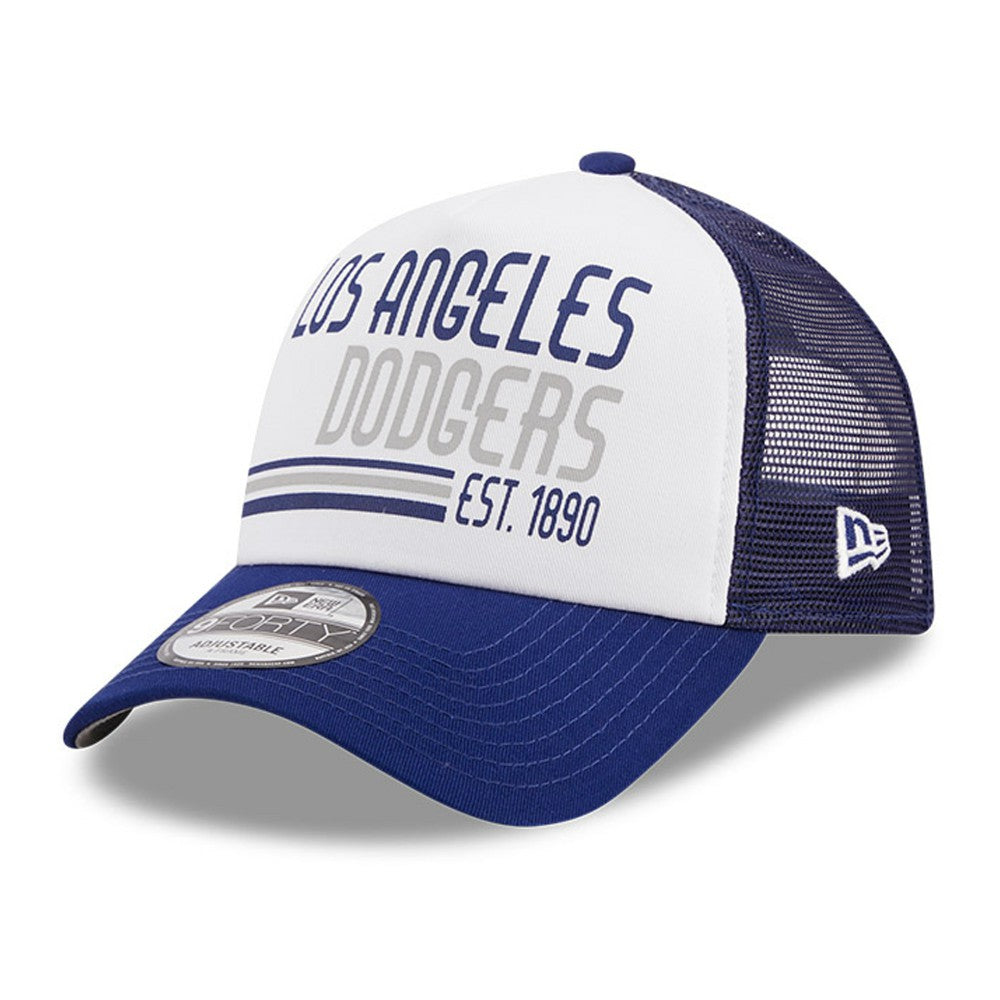 Los Angeles Dodgers New Era Stacked A-Frame Trucker 9FORTY Adjustable Hat | MLB US