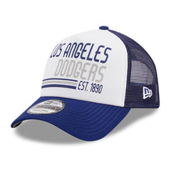 Los Angeles Dodgers New Era Stacked A-Frame Trucker 9FORTY Adjustable Hat | MLB US