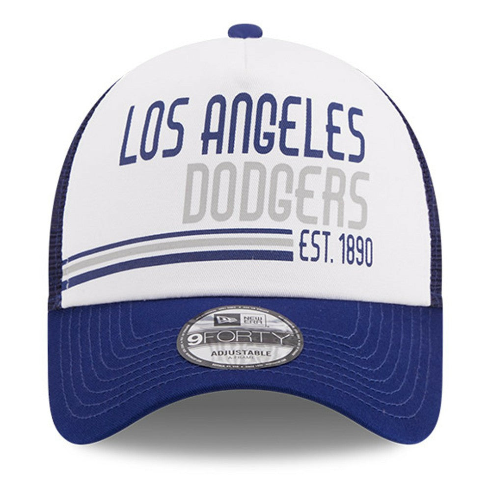 Los Angeles Dodgers New Era Stacked A-Frame Trucker 9FORTY Adjustable Hat | MLB US