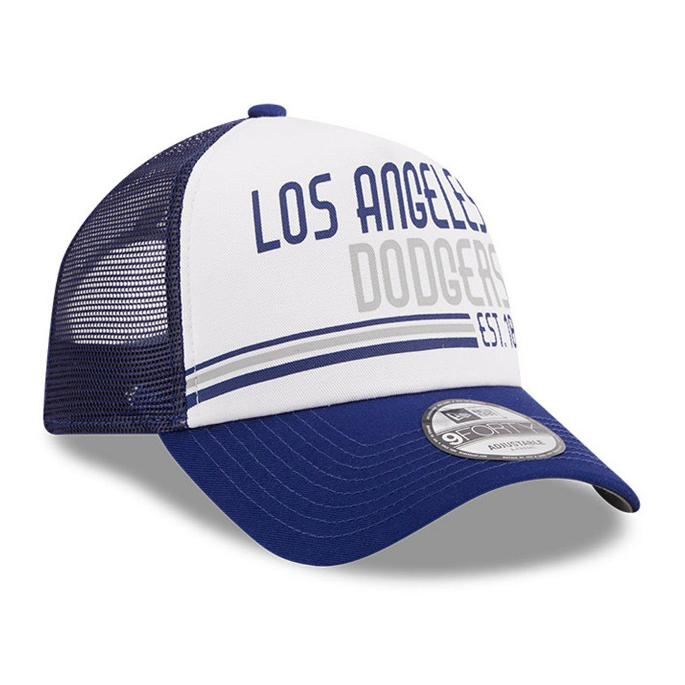 Los Angeles Dodgers New Era Stacked A-Frame Trucker 9FORTY Adjustable Hat | MLB US