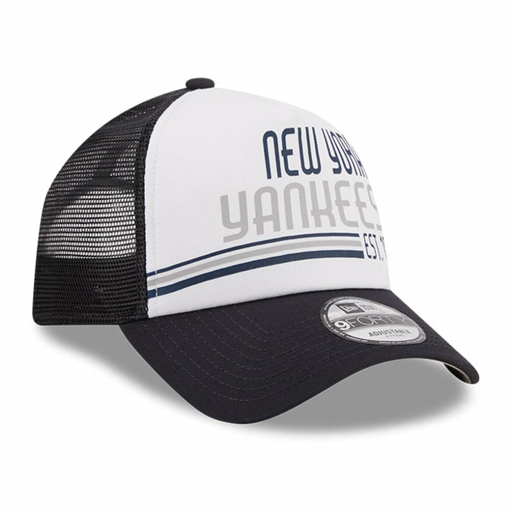 New York Yankees New Era Stacked A-Frame Trucker 9FORTY Adjustable Hat | MLB Near me